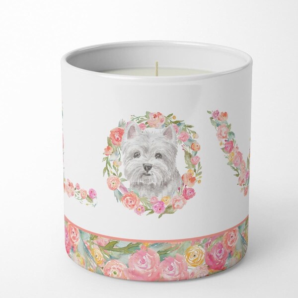 Carolines Treasures 3.75 x 3.25 in. Unisex Westie No.6 Love 10 oz Decorative Soy Candle WDK4520CDL - main